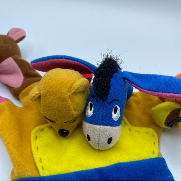 Disney Winnie The Pooh Hand Puppet Plush Tigger Roo Piglet Eeyore Vintage Rare - Picture 4 of 8